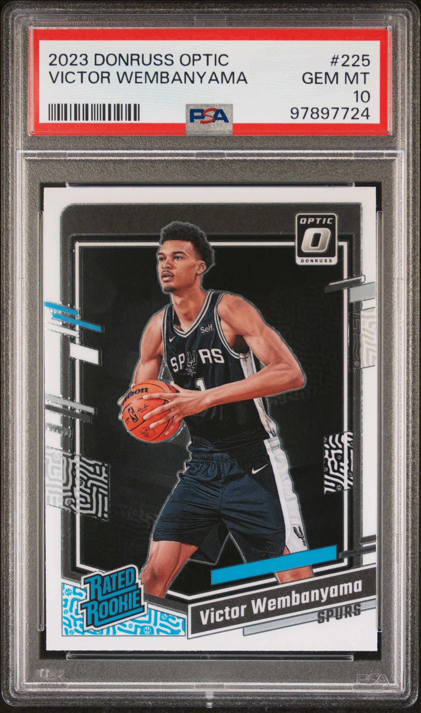 2023 Panini Donruss Optic Victor Wembanyama #225 Gem Mt 10 front