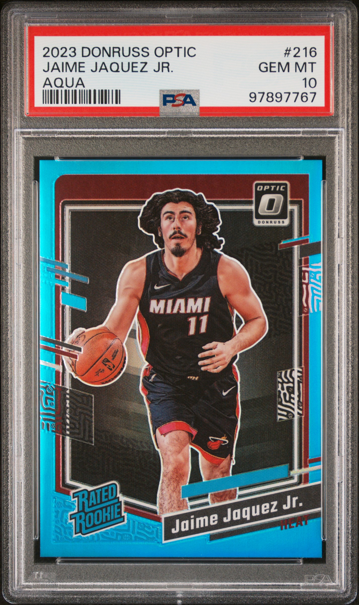 2023 Panini Donruss Optic Jaime Jaquez Jr. #216 (Aqua) Gem Mt 10 front