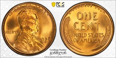 1938-D 1C MS68RD
