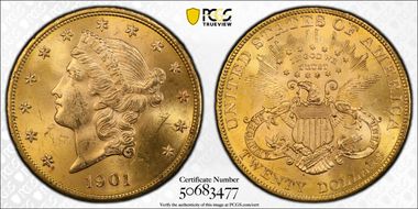 1901 $20 MS63