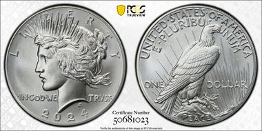 2024 $1 Peace Dollar First Strike MS69