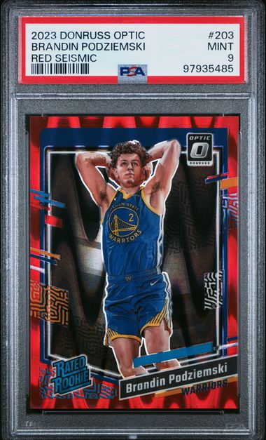 2023 Panini Donruss Optic Red #203 Seismic Brandin Podziemski front