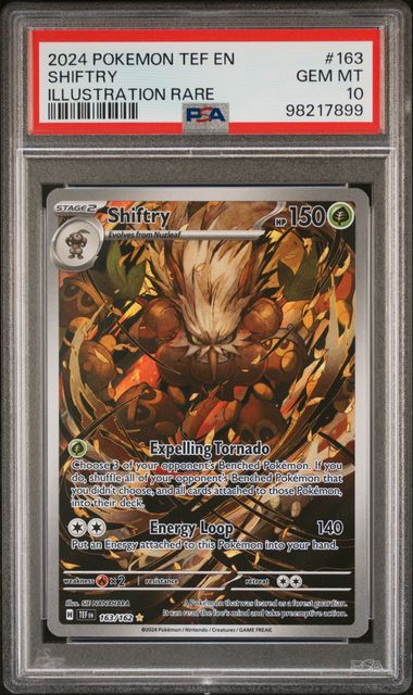 2024 POKEMON TEF EN-TEMPORAL FORCES #163 SHIFTRY ILLUSTRATION RARE (PSA 10) (PSA 10) – 98217899
