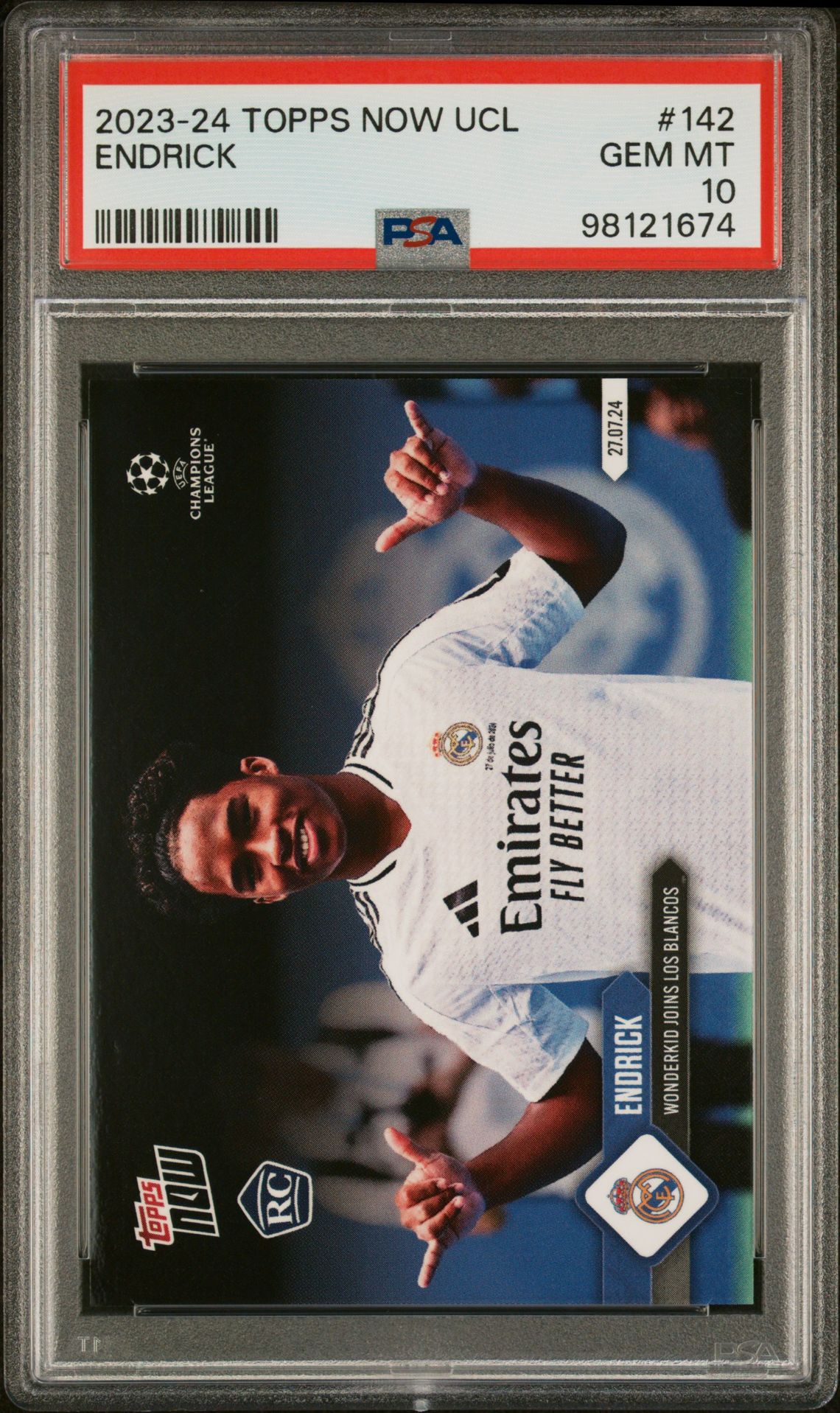 2023 Topps Now TOPPS NOW UEFA CHAMPIONS LEAGUE #142 Endrick front