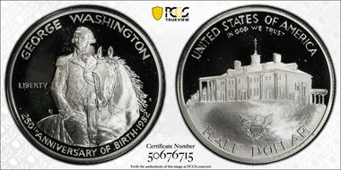 1982-S 50C Washington PR69DCAM