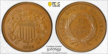 1869 2C DDO FS-101 MS64BN