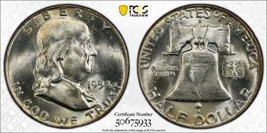 1954-D 50C MS64FBL
