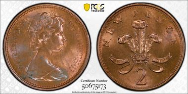 1971 2p S-C1 New Pence MS66RB