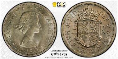 1962 1/2 Cr S-4145 Obv-4 Rev-C MS65