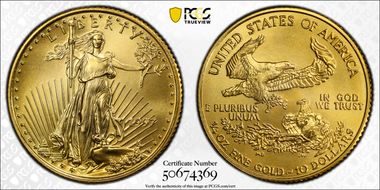 1997 $10 Gold Eagle MS70