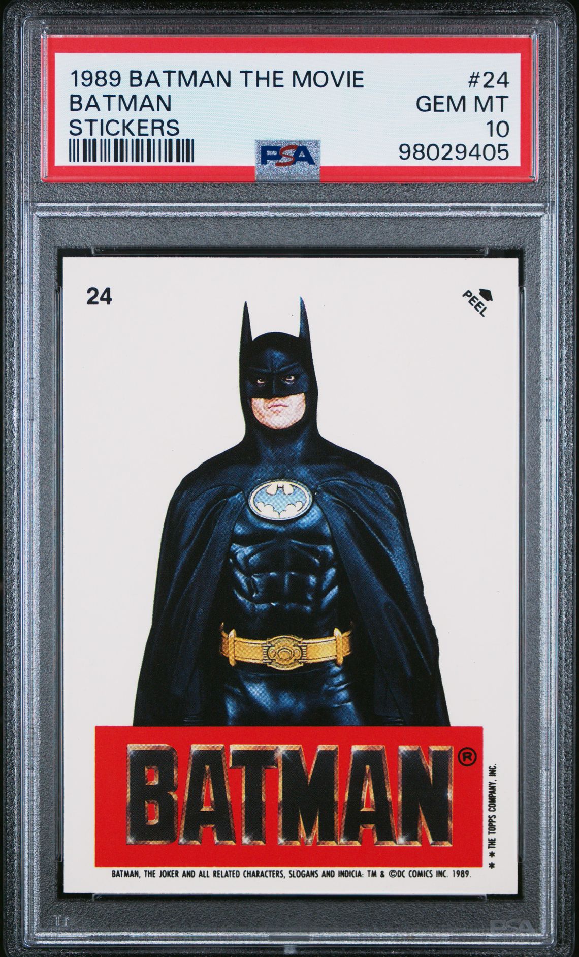 1989 Topps Batman Movie Stickers #24 Batman front