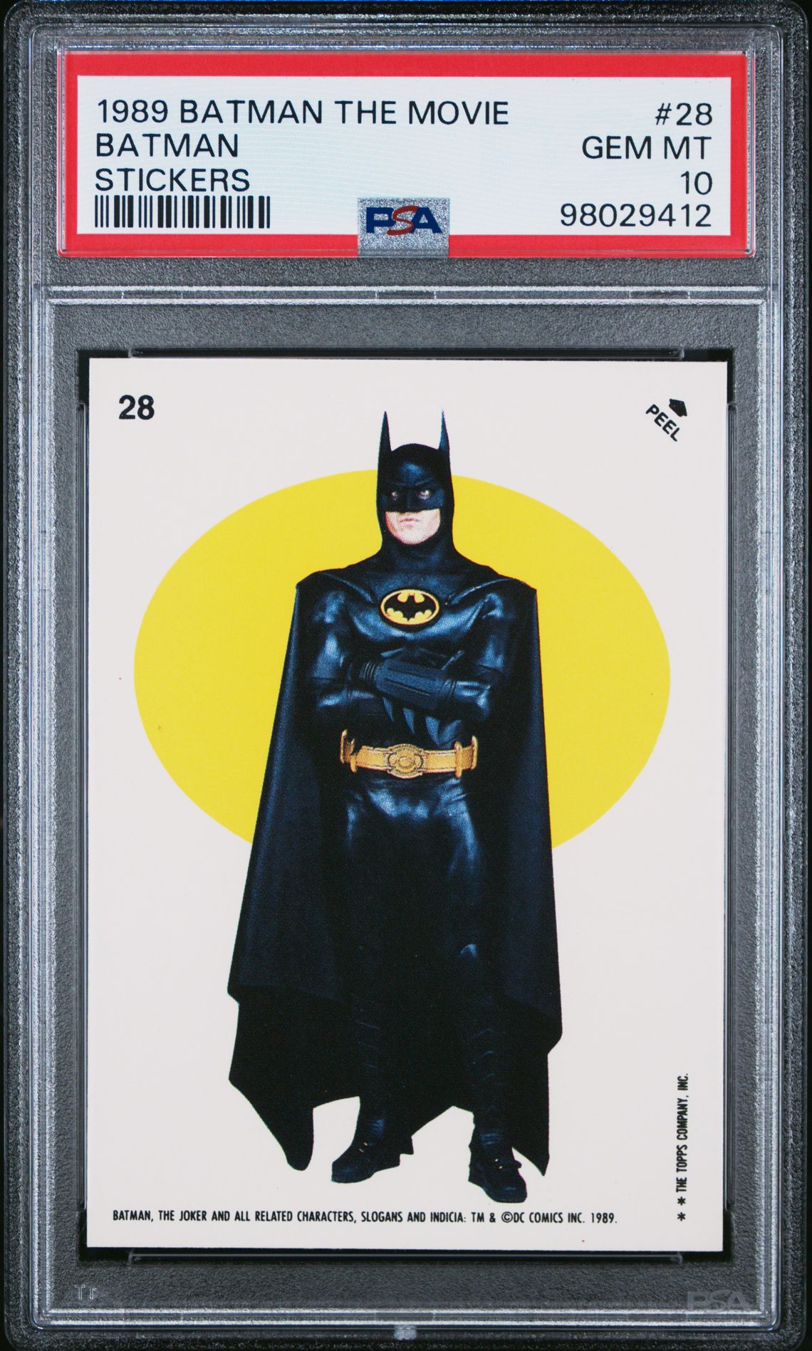 1989 Topps TOPPS BATMAN MOVIE STICKERS #28 Batman front