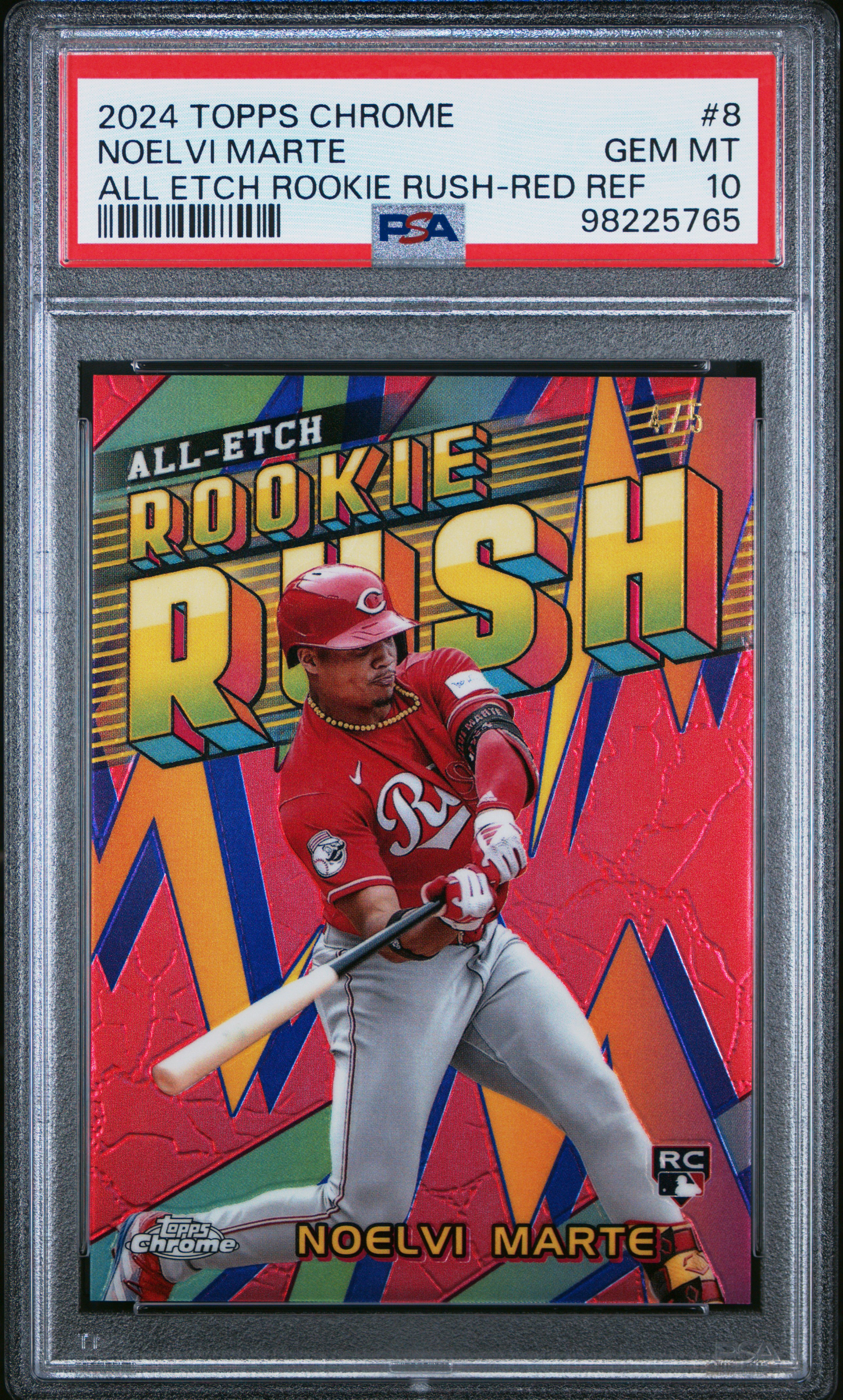 Noelvi Marte 2024 Topps Chrome Chrome All Etch Rookie Rush
