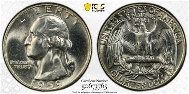 1959 25C Type B Reverse, FS-901 MS64