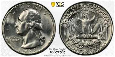 1960 25C Type B Reverse, FS-901 MS64