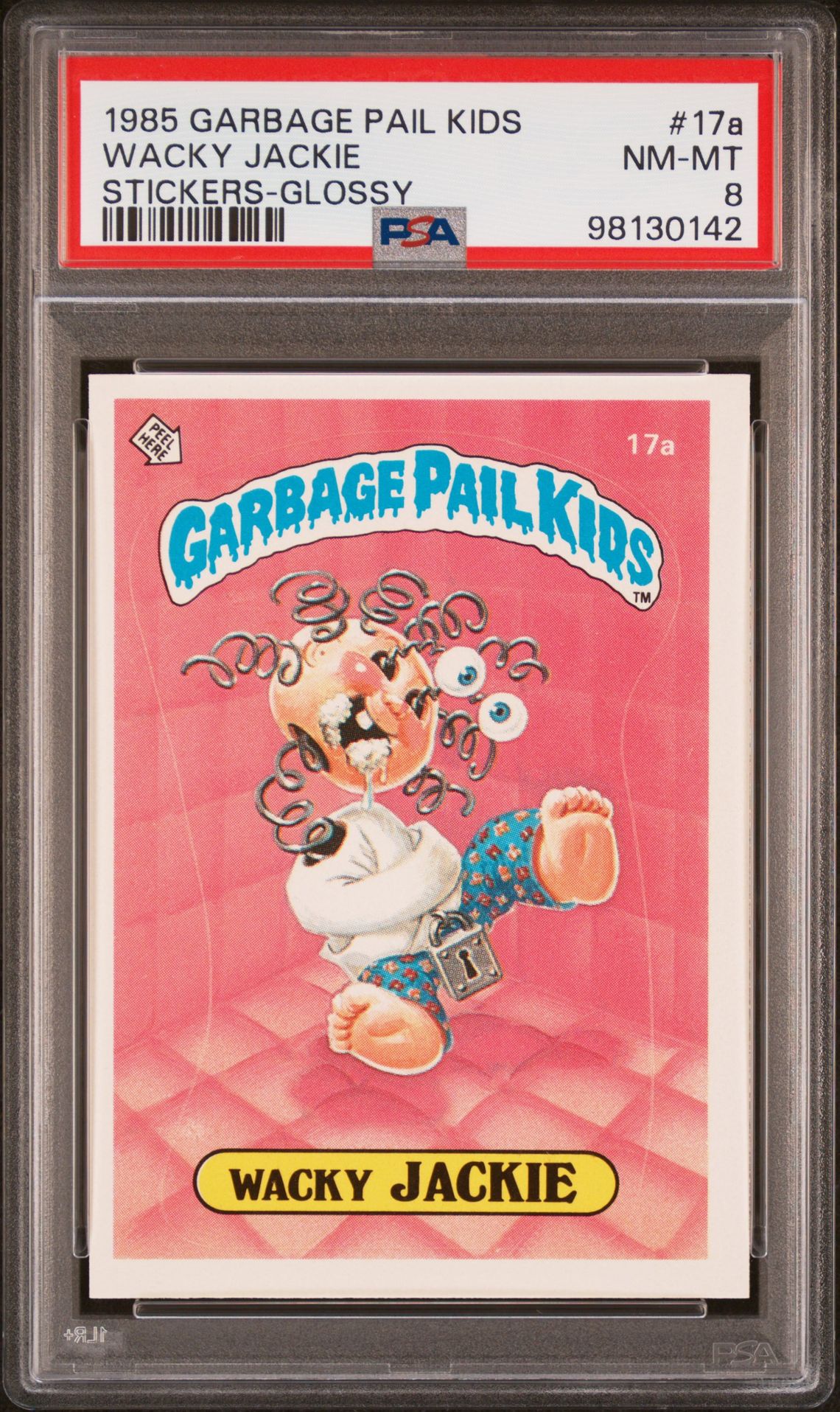 1985 Topps Garbage Pail Kids #17A Wacky Jackie front
