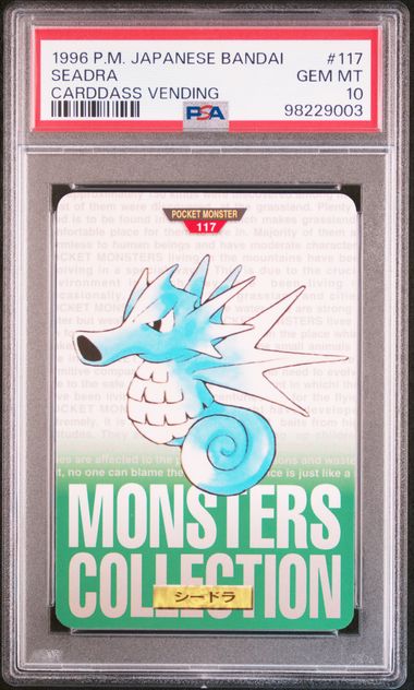 Seadra card PSA 10, cert 98229003