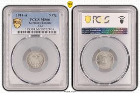 1914-A 5 Pfg J-12 MS66