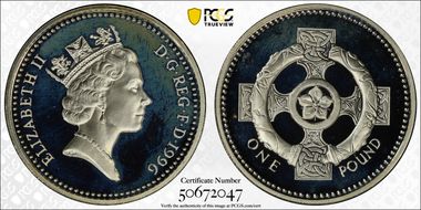 1996 £1 S-J11 N. Irish Design Ag PR68DCAM