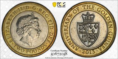 2013 £2 S-K30 Golden Guinea Ann. AU58