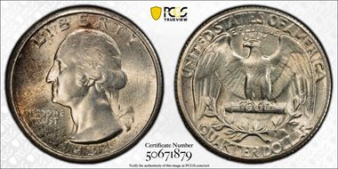 1934 25C Medium Motto MS66