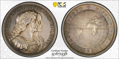 (1670) AR Medal Betts-44, Colonization N1