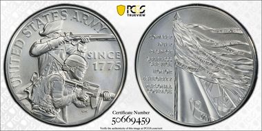 (2024-P) Medal U.S. Army Matte 1 oz Ag First Strike MS70