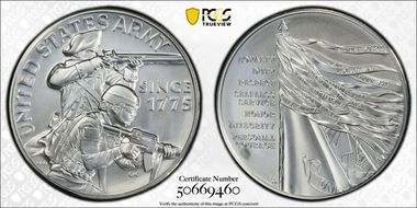 (2024-P) Medal U.S. Army Matte 1 oz Ag First Strike MS70