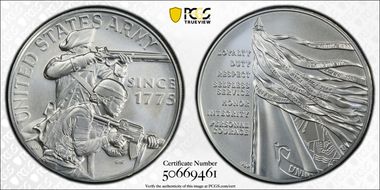 (2024-P) Medal U.S. Army Matte 1 oz Ag First Strike MS70