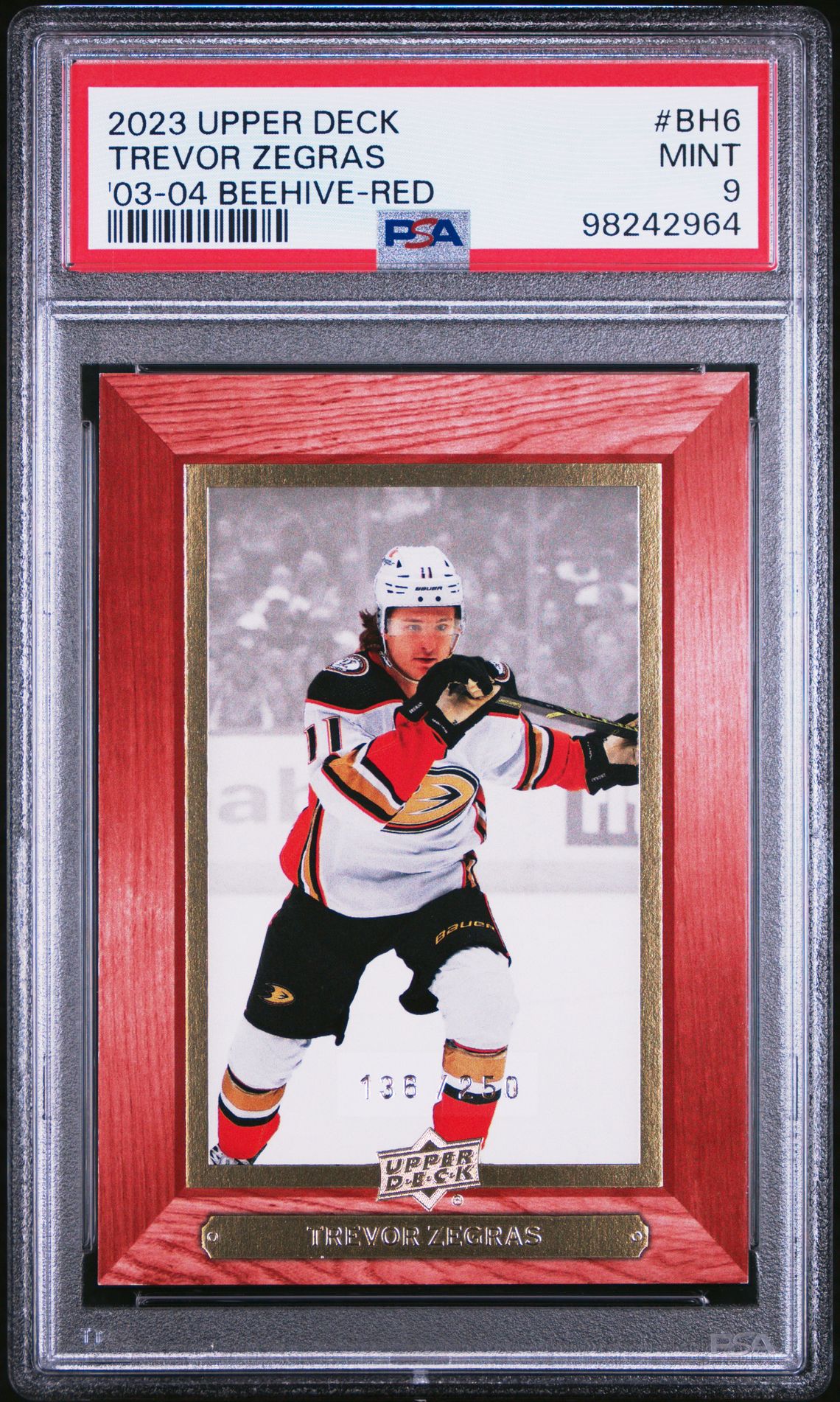 2023 Upper Deck UPPER DECK EXTENDED SERIES 2003-04 BEEHIVE '03-04 BEEHIVE-RED #BH6 Trevor Zegras front
