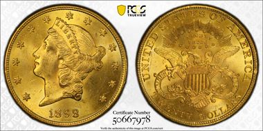 1898-S $20 MS64