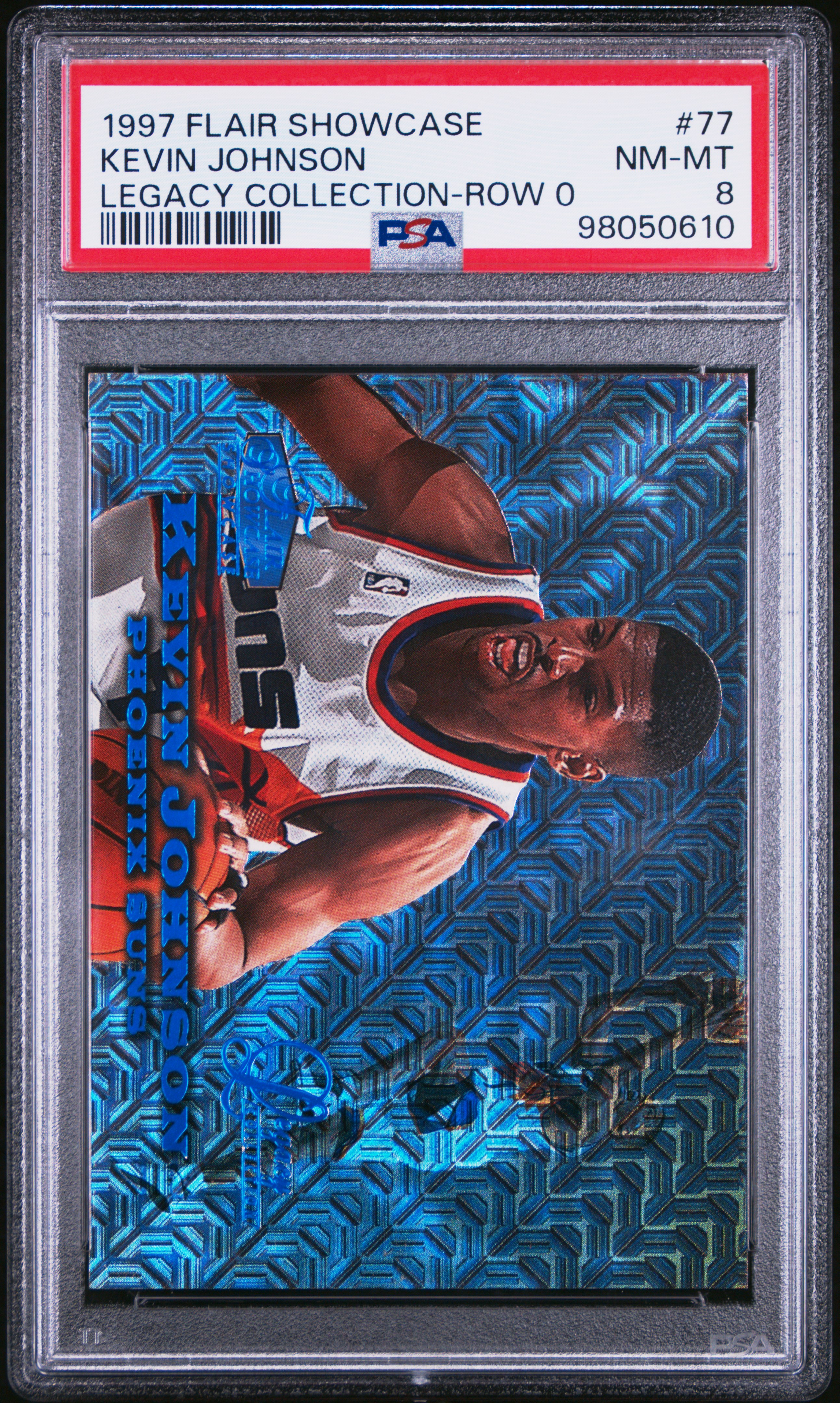 1997 Flair Showcase Legacy Collection Kevin Johnson #77 (Legacy Collection-Row 0) Nm-Mt 8 front