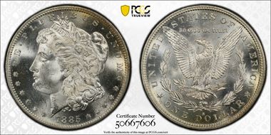 1885-S $1 MS65+ 