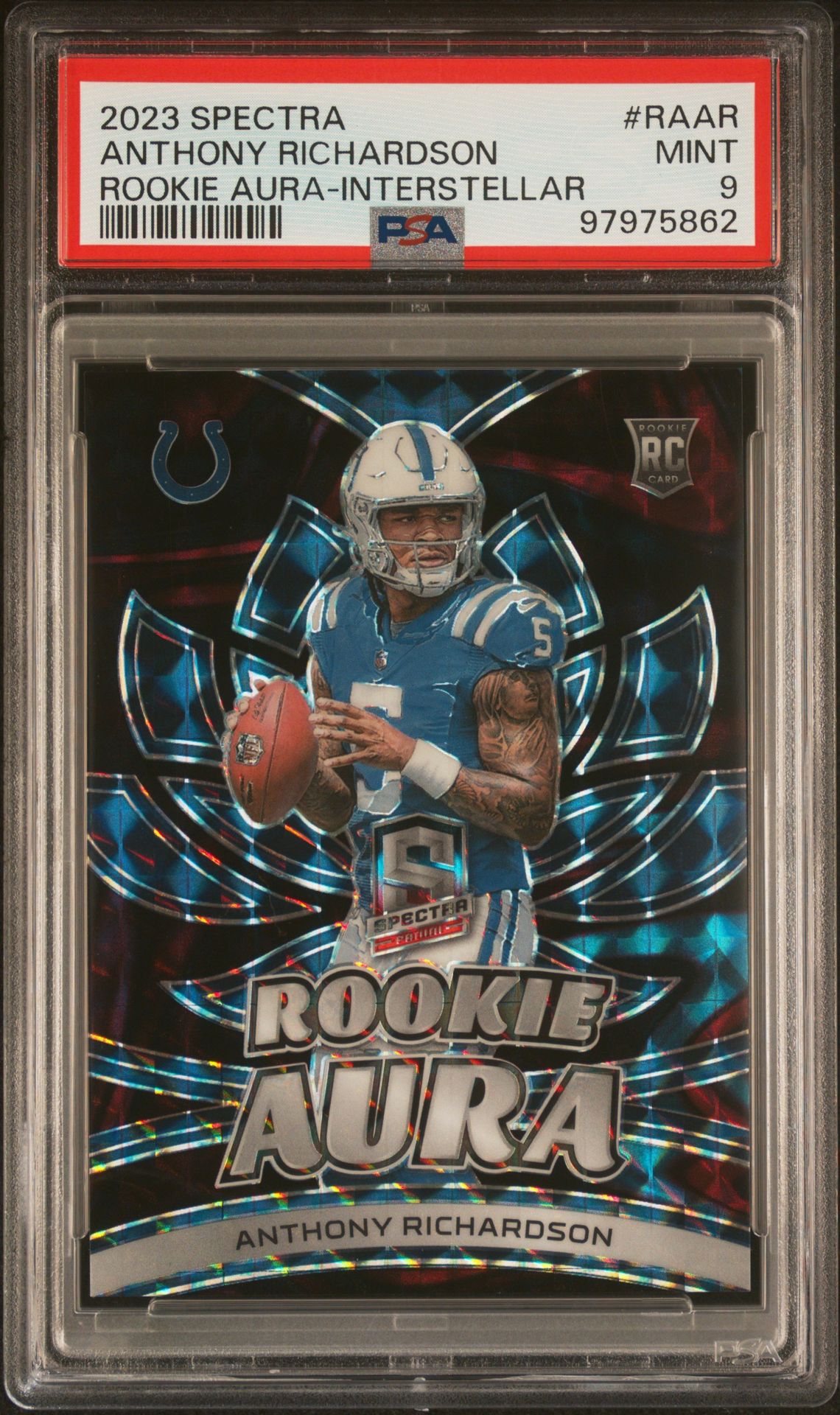 2023 Panini PANINI SPECTRA ROOKIE AURA INTERSTELLAR #RAAR Anthony Richardson front
