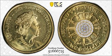 2023 $2 35th Ann $2 Coin Set Colorized Australia's Frontline Workers MS66