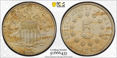1869 5C Missing Leaf (Rev IIc), F-203 AU55
