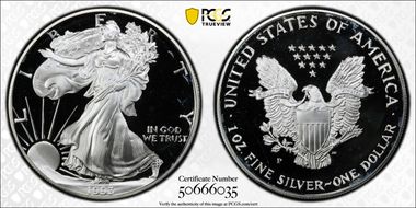1993-P $1 Silver Eagle PR68DCAM