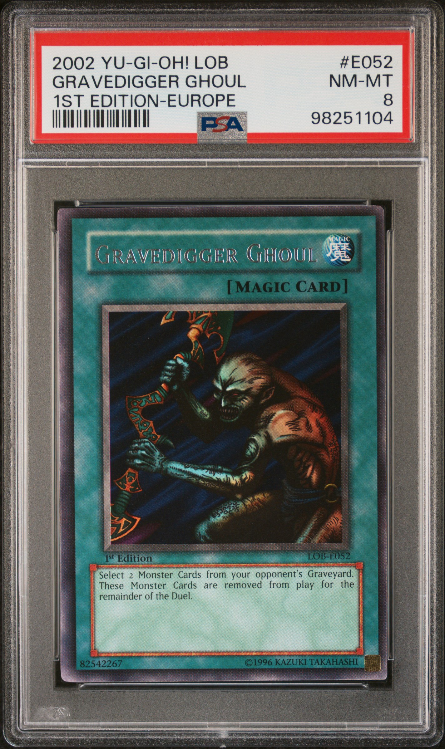 2002 Yu-Gi-Oh! Lob-Legend Of Blue Eyes White Dragon Gravedigger Ghoul #E052 (1St Edition-Europe) Nm-Mt 8 front