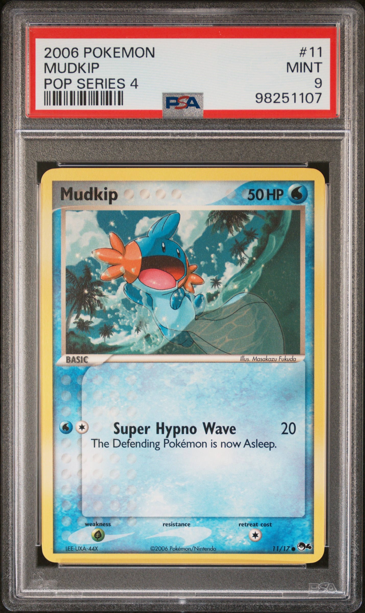 2006 Pokemon Pop Series 4 Mudkip #11 (Pop Series 4) Mint 9 front