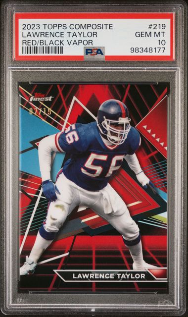 2023 Topps Composite Lawrence Taylor #219 (Red/Black Vapor) Gem Mt 10 front