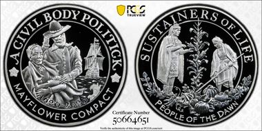 2020 AR Medal Mayflower 400th Anniversary U.K. Silver Proof Set PR70DCAM