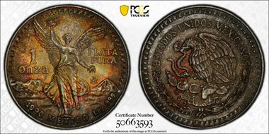1990-Mo Onza Libertad Ag MS65
