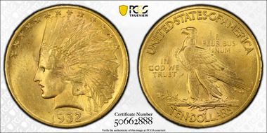 1932 $10 MS62
