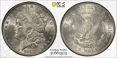 1878 7TF $1 Reverse of 1878 MS62