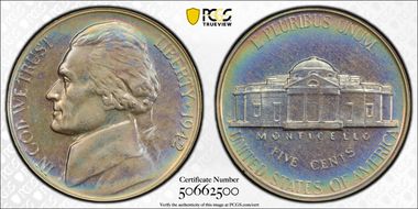 1942 5C Nickel PR68