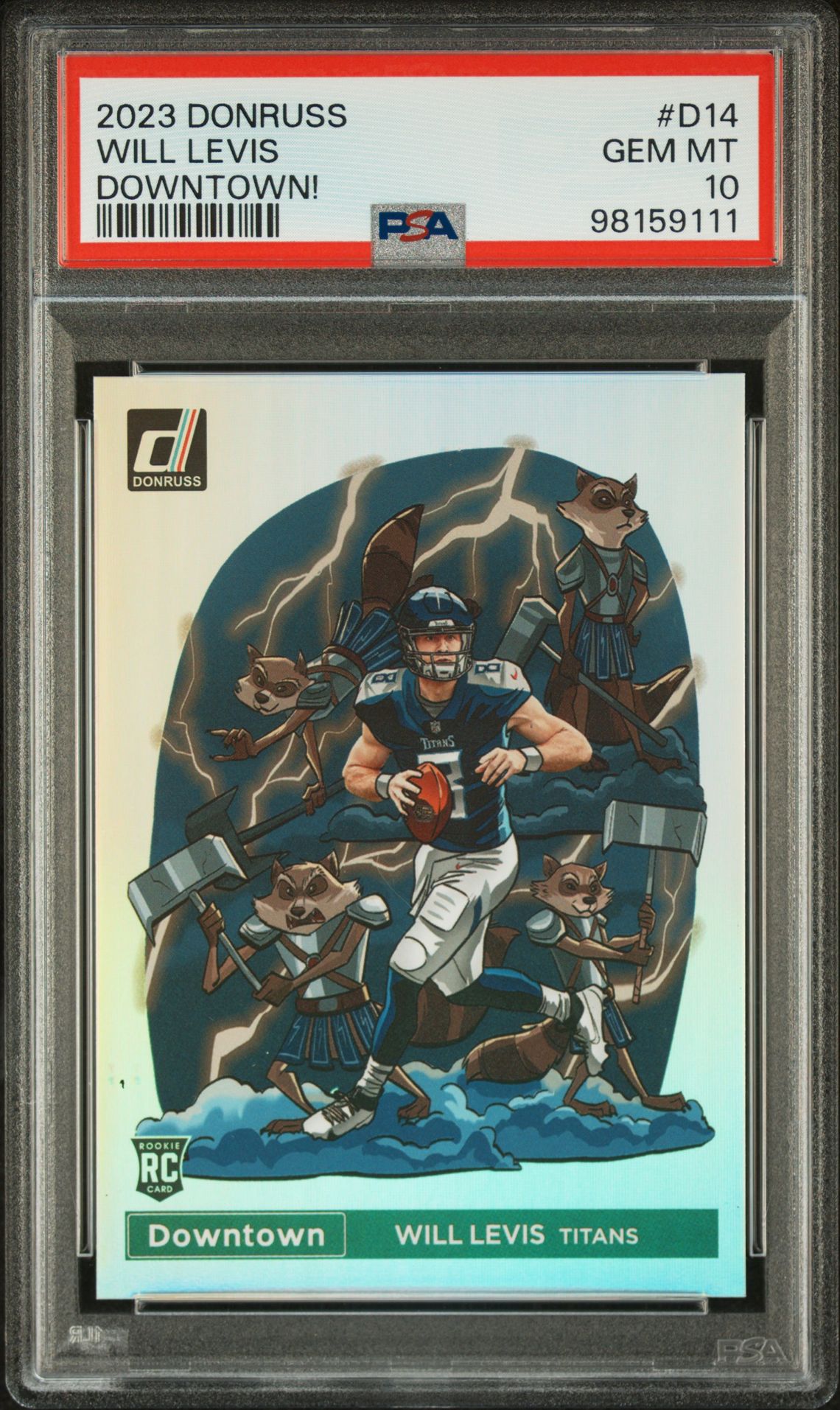 2023 Panini Donruss Downtown! Will Levis #D14 Gem Mt 10 front