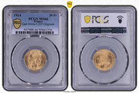 1914 20 Fr Gad-1064a F-535 Originale MS66