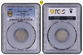 1897 50C Gad-420 Flan Mat F-190 PR63