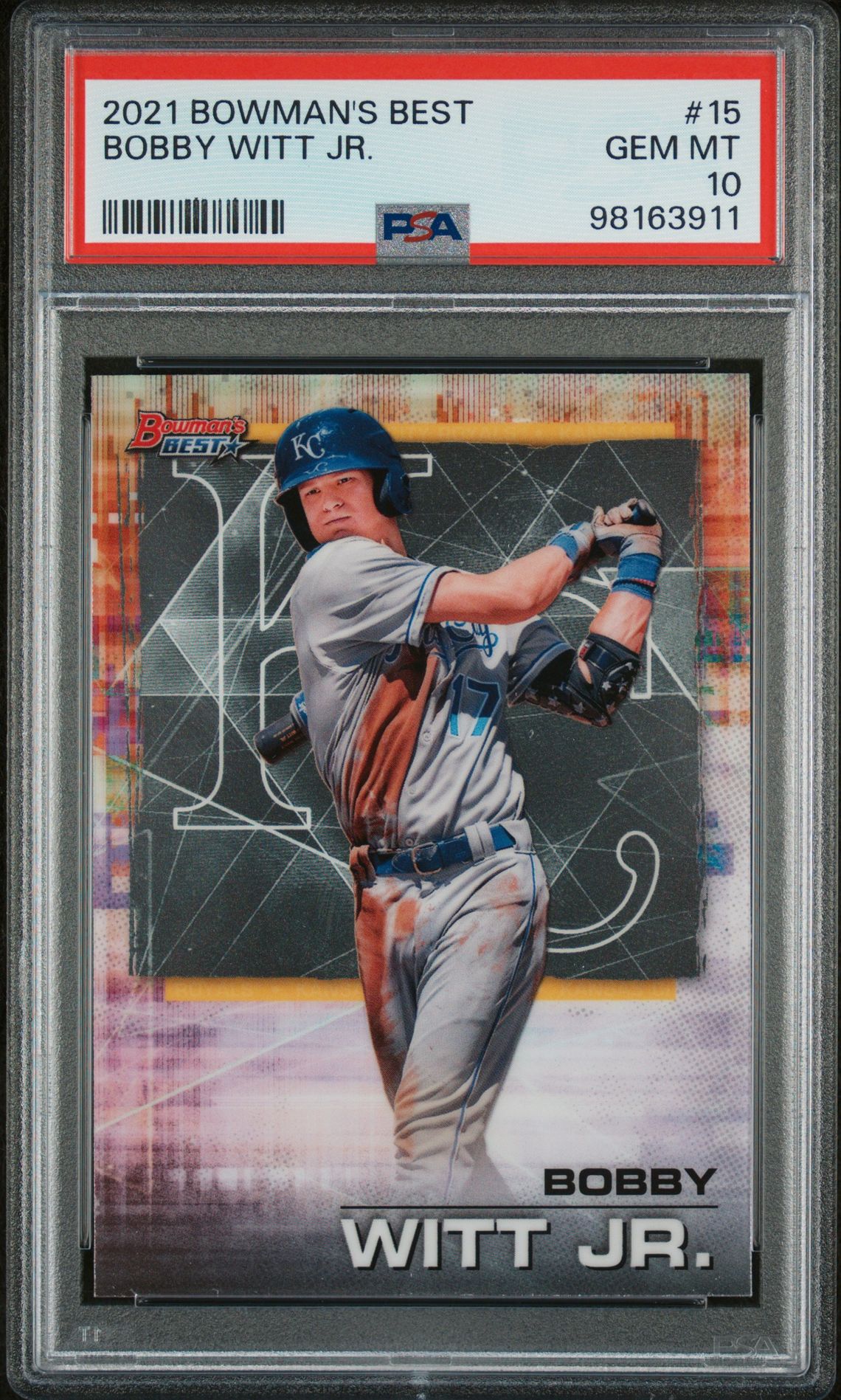 2021 Bowman Bowman's Best #15 Bobby Witt Jr. front