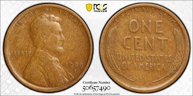 1909-S 1C Lincoln F15BN